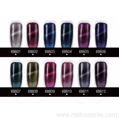 CCO High Quality colored crystal cat eye Gel Polish Nail for lady beauty